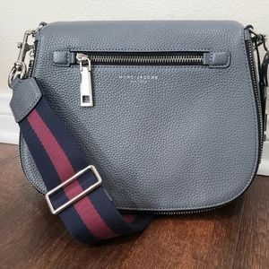 Marc Jacobs Nomade Over the Shoulder Leather Bag - Gray
